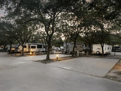 RVs in paved sites at Allstar RV Resort