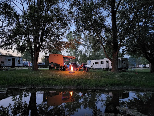 Fire pit at night Sun Outdoors Kensington Valley