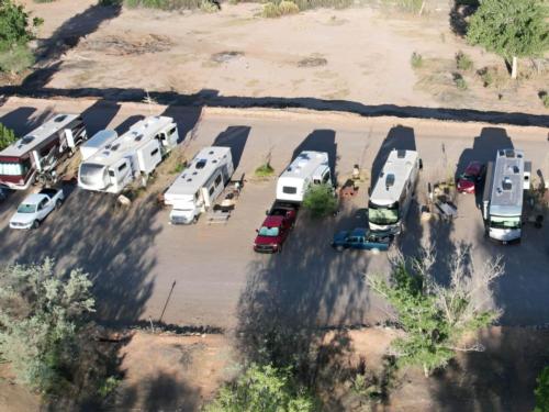 Overhead view at site Cadillac Ranch RV Park