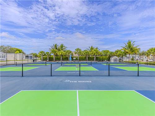The pickleball courts