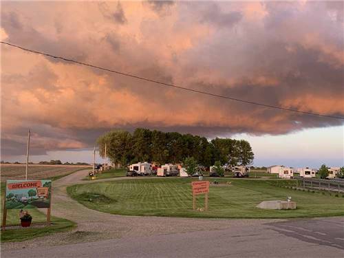 The front entrance road at KELLOGG RV PARK