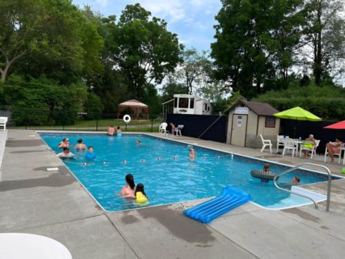 Pool at site Junius Ponds Cabins & Campground