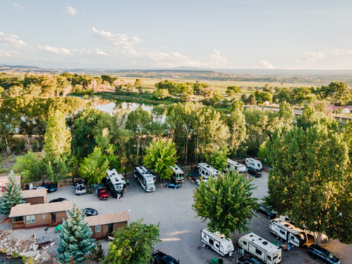 Park overview at Riverbend RV Park & Cabins