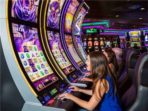 People playing on the slots at COUSHATTA LUXURY RV RESORT AT RED SHOES PARK