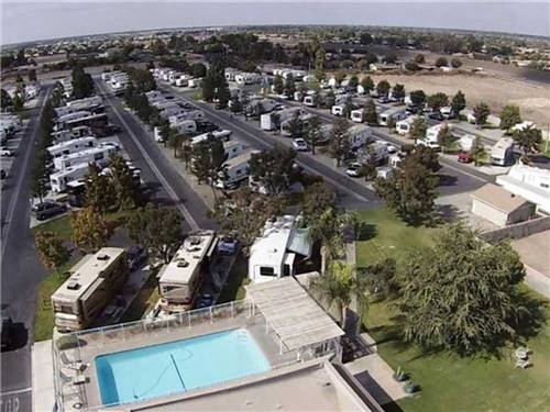 Aerial view over campground at A COUNTRY RV PARK