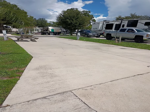 Paved site at Orange City Sun RV Communities