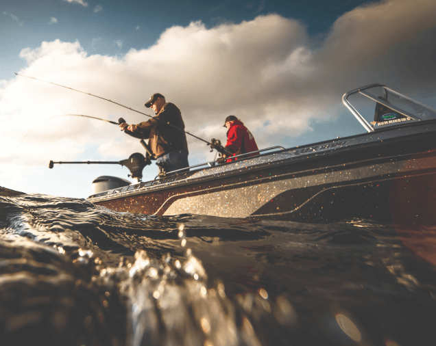 People fishing on a boat